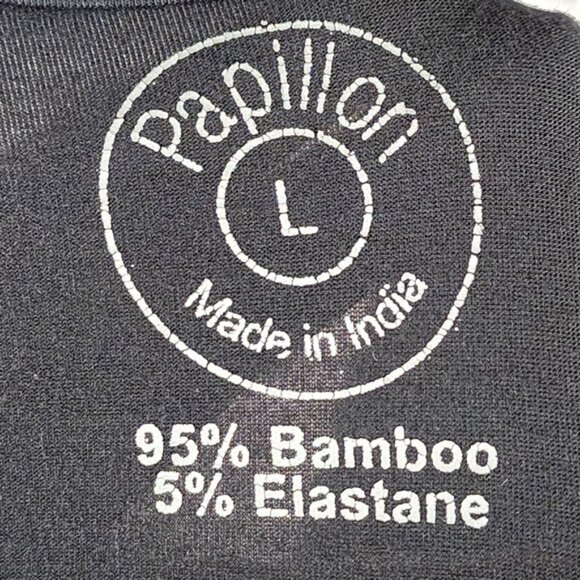 Papillon Black Bamboo Stretch Open Front Batwing Cardigan - Picture 4 of 4